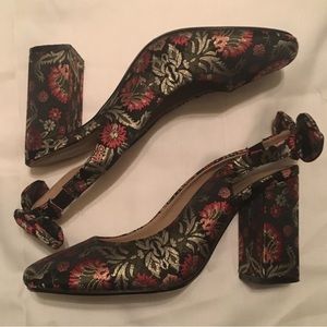 Anthropologie Floral Pumps